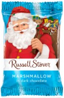 Russell Stover Holiday Marshmallow in Dark Chocolate Santa Candy Perspective: Main
