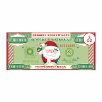 RUSSELL STOVER Christmas Santa Peppermint Bark Money Bar Perspective: Main