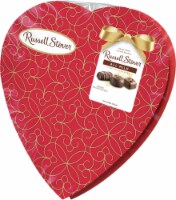 Russell Stover Fine Milk Chocolate Assortment in Heart Shaped Box Perspective: Main