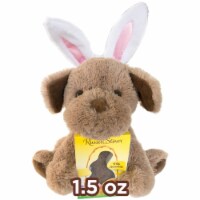 RUSSELL STOVER Easter Coco the Love Pup Plush with Solid Milk Chocolate Easter Bunny Perspective: Main