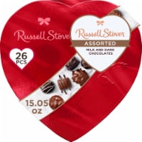 Russell Stover® Assorted Milk & Dark Chocolate Red Foil Heart Valentine Candy Git Box