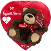 Valentine's Day Plush Bear with Red Foil Heart Assorted Milk & Dark Chocolate Candy Gift Box Perspective: Main