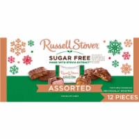 RUSSELL STOVER Christmas Sugar Free Assorted Chocolate Candy Gift Box Perspective: Main