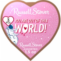 RUSSELL STOVER Valentine's Day Cosmic Heart Assorted Milk & Dark Chocolate Candy Gift Box Perspective: Main