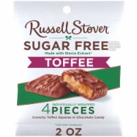 RUSSELL STOVER Sugar Free Toffee Squares in Chocolate Candy, 2 oz bag Perspective: Main