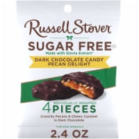 RUSSELL STOVER Sugar Free Dark Chocolate Pecan Delight Candy, 2.4 oz. bag Perspective: Main