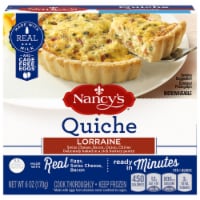 Nancy's Lorraine Quiche with Eggs Swiss Cheese Bacon Onion & Chives Frozen Meal