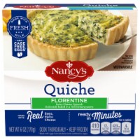 Nancy's Florentine Quiche with Eggs Swiss Cheese & Spinach Frozen Meal Perspective: Main