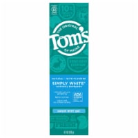 Tom's of Maine Natural Simply White Fluoride Toothpaste Sweet Mint