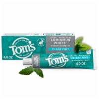 Tom's of Maine Natural Luminous White Toothpaste with Fluoride Clean Mint