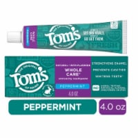 Tom's of Maine Whole Care Natural Toothpaste with Fluoride Peppermint