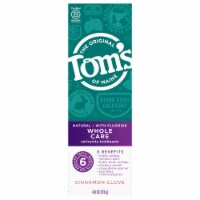 Tom's of Maine Whole Care Natural Toothpaste with Fluoride Cinnamon Clove
