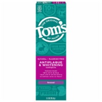 Tom's of Maine Fluoride-Free Antiplaque & Whitening Natural Toothpaste Fennel Perspective: Main