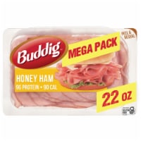 Buddig Honey Ham Sliced Lunch Meat Mega Pack 22oz Perspective: Main