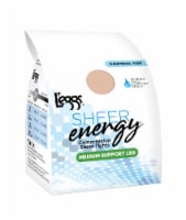 L'EGGS Sheer Energy Medium Support Control Top Sheer Toe - Off Black