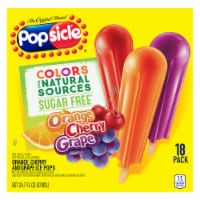 Popsicle Sugar Free Orange Cherry Grape Frozen Variety Pack Ice Pops