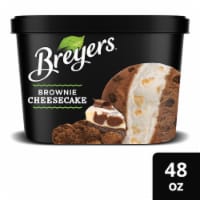 Breyers Layered Dessert Brownie Cheesecake Frozen Dairy Dessert Perspective: Main