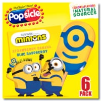 Popsicle Minions Ice Pops Strawberry Banana and Blue Raspberry Frozen Bars Perspective: Main