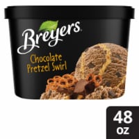 Breyers 100% Grade A Milk Chocolate Pretzel Swirl Salted Pretzel Swirls & Chocolate Chips Ice Cream Perspective: Main
