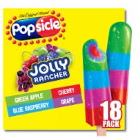 Popsicle Jolly Rancher Green Apple Blue Raspberry Grape and Cherry Variety Pack Ice Pops