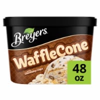 Breyers 100% Grade A Milk Waffle Cone Vanilla with Chocolate Chips Frozen Dessert Ice Cream Perspective: Main