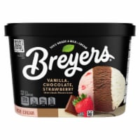 Breyers Vanilla Chocolate Strawberry Ice Cream Tub