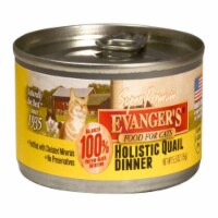 Evangers 077627200878 5.5 oz Super Premium Holistic Quail Dinner Can Cat Food - 24 Piece