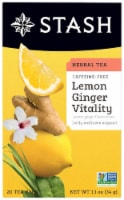 Stash Caffeine Free Lemon Ginger Herbal Tea Perspective: Main