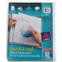Avery Diamond Clear Quick Load Sheet Protectors, Heavyweight, 8.5in X 11in, Clear, 10 Ct