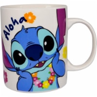 Disney 825689 11 oz Lilo & Stitch Character Aloha Ceramic Mug, Multi Color