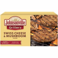 Johnsonville® Grillers™ Swiss Cheese & Mushroom Flavored Patties Perspective: Main