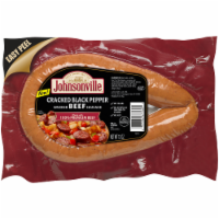 Johnsonville Cooked Cracked Black Pepper Beef Rope Sausage Perspective: Main