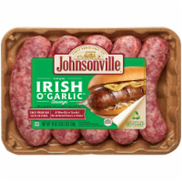 Johnsonville® Natural Casing Uncooked Irish O'Garlic Pork Sausage Links Perspective: Main