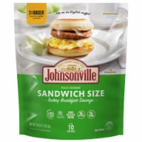 Johnsonville® Cooked Turkey Breakfast Sausage Sandwich Size Frozen Patties Perspective: Main