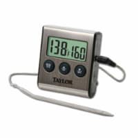 Taylor Stainless Steel Digital Wired Probe Thermometer - Silver