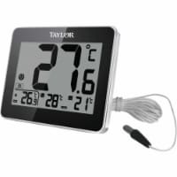 Taylor 8 In. W. x 6 In. H. Plastic Digital Indoor & Outdoor Thermometer 1710