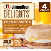 Jimmy Dean Delights Applewood Smoke Chicken Sausage Egg White and Cheese Breakfast Sandwiches Perspective: Main