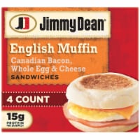 Jimmy Dean® Canadian Bacon Whole Egg & Cheese English Muffin Sandwiches