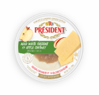 President Gourmet Pairings Aged White Cheddar with Apple Chutney Spreadable Cheese Perspective: Main