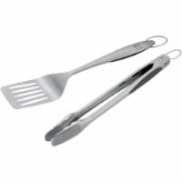 Weber Soft Rubber Grip Stainless Steel 2-Piece Barbeque Tool Set 6707