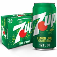 7UP Lemon Lime Caffeine-Free Soda Cans Perspective: Main