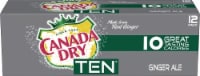 Canada Dry TEN Ginger Ale Soda Cans Perspective: Main