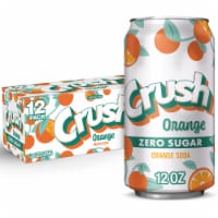 Crush® Caffeine Free Zero Sugar Diet Orange Soda Cans