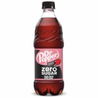 Dr Pepper® Zero Sugar Strawberries & Cream Soda 20 fl oz Bottle Perspective: Main