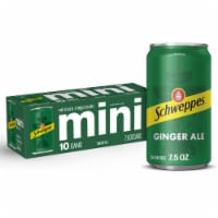 Schweppes® Ginger Ale Soda Mini Cans Perspective: Main