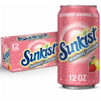Sunkist® Strawberry Lemonade Soda Cans