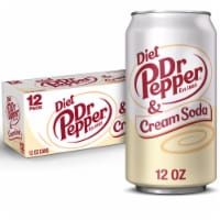Dr Pepper & Cream Diet Soda Cans Perspective: Main