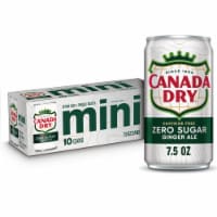 Canada Dry® Ginger Ale Zero Sugar Soda Mini Cans