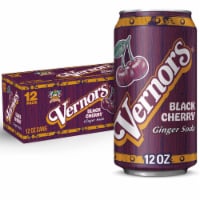 Vernors® Black Cherry Soda Cans Perspective: Main
