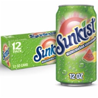Sunkist Watermelon Lemonade Soda Cans Perspective: Main